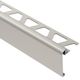 RONDEC-STEP Finishing and Edging Profile with 2-1/4" Vertical Leg Anodized Aluminum Satin Nickel 1/2" (12.5 mm) x 8' 2-1/2"