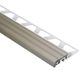 TREP-S Stair-Nosing Profile with Grey Insert - Aluminum and PVC Plastic 1-1/32" x 4' 11" x 1/2" (12.5 mm) 