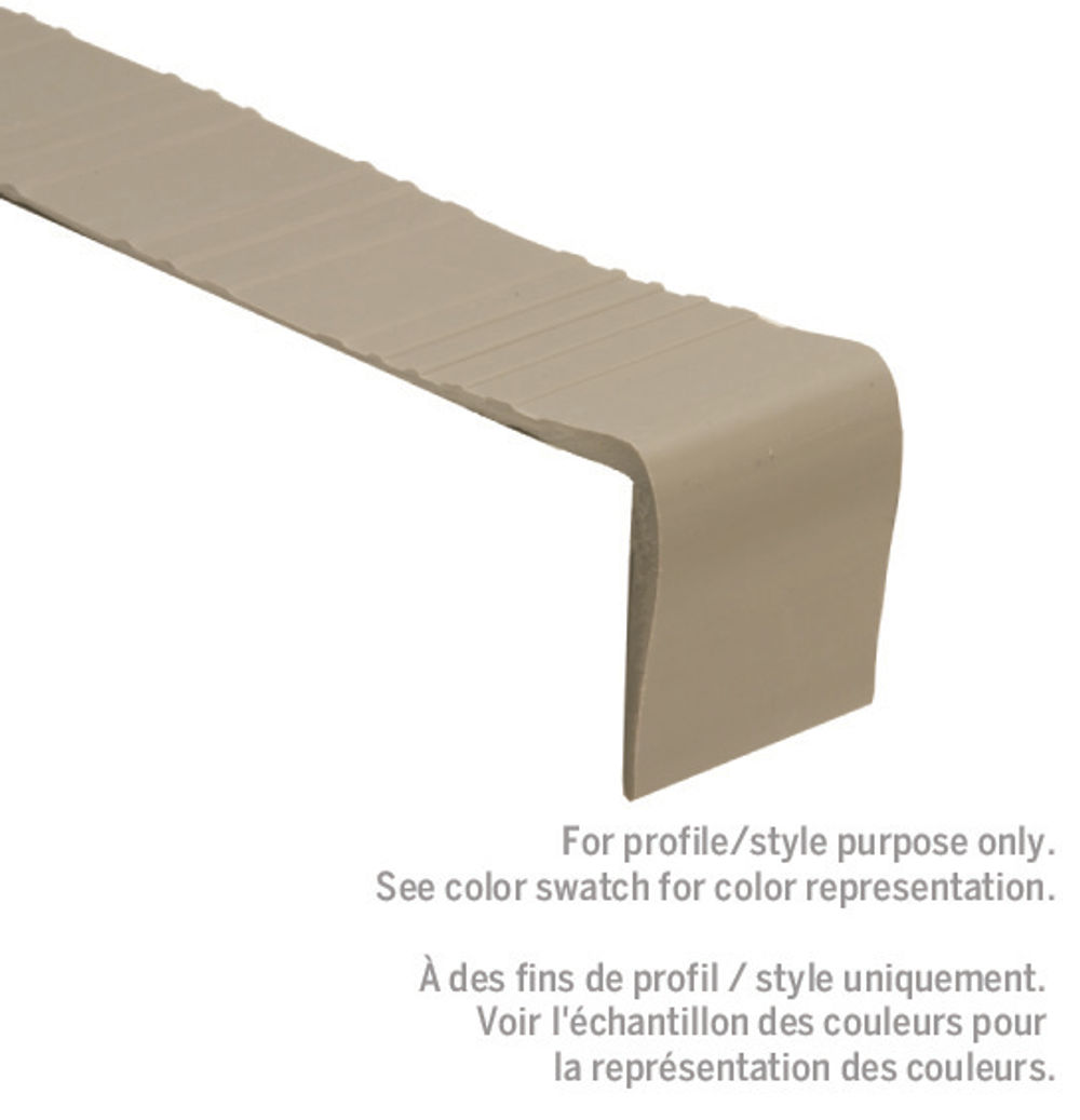 M-D PRO - Nez de marche en vinyle à double butée Noir #040 1 1/2