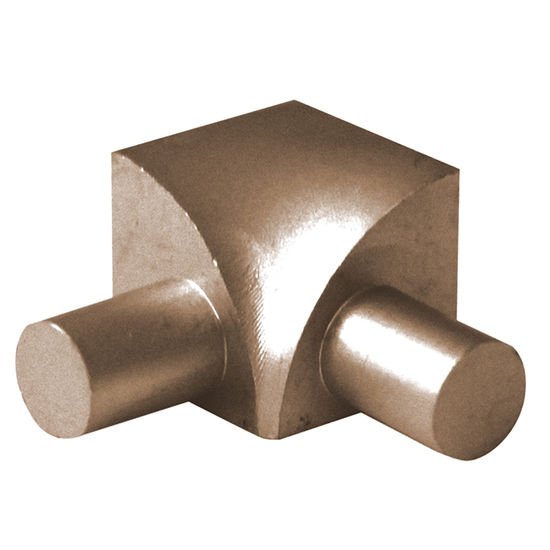 Round Edge 3/8 in. Satin Anodized Aluminum Inside Corner Round Edge 3/8 in. Satin Anodized Aluminum Inside Corner