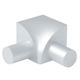 Round Inside Corner, Satin Clear Anodized - 3/8"