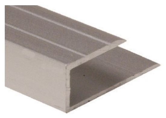Laminate Floor End Molding Aluminum Satin Titanium 5/16" x 8'