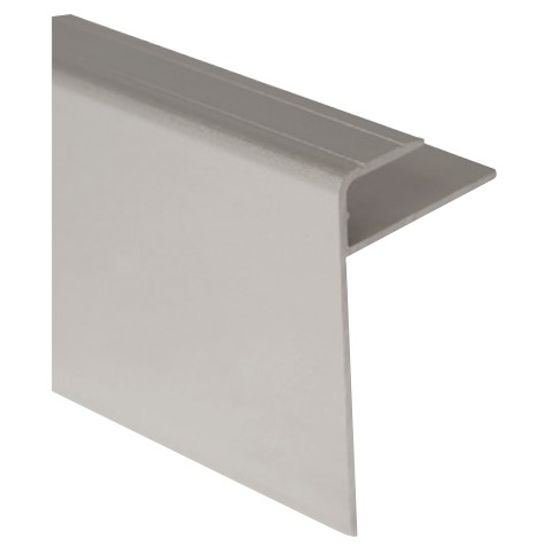Nez de marche pour plancher laminé en aluminium Titane satiné 5/16" x 8'
