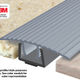 Cinch T-Molding with Snaptrack, Satin Silver - 1 1/2" x 3'