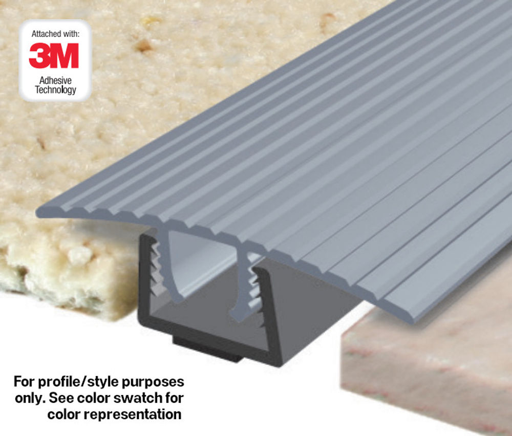 MD PRO Cinch TMolding with Snaptrack, Satin Nickel 1 1/2" x 3