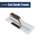 Square Notch Trowel Xtreme 4-1/2" x 12" Stainless Steel 1/2" x 1/2" x 1/2" with Cork Handle