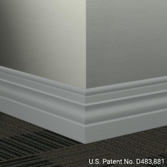 Millwork Contoured Wall Base Rubber Diplomat #28 Medium Grey 4-1/2" x 8' (Pack of 6)
