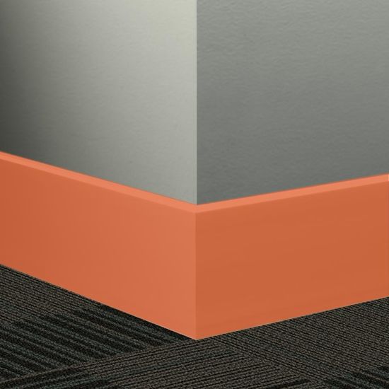 Millwork Contoured Wall Base Rubber Mandalay #62 Tangerine Tango 2-1/2" x 8' (Pack of 5)
