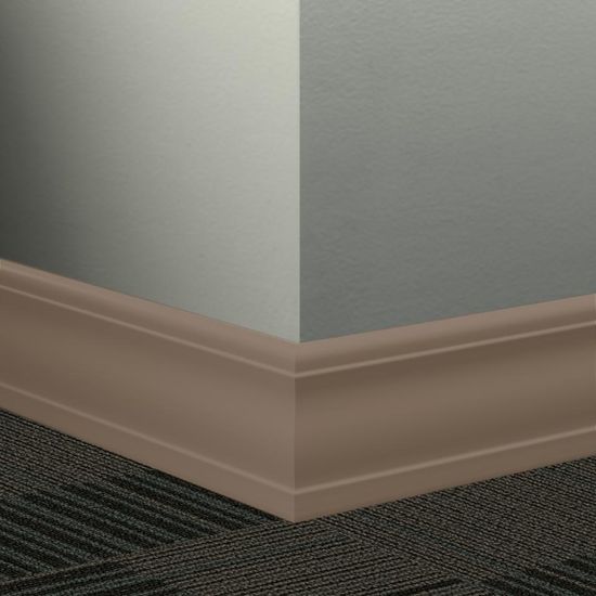 Millwork Contoured Wall Base Rubber Silhouette #TA2 Saddlebrook 4" x 8' (Pack of 6)
