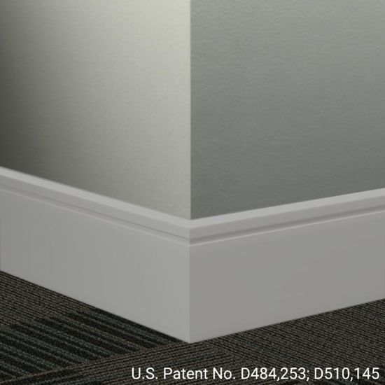 Millwork Contoured Wall Base Rubber Reveal #TA5 Colonial Grey 8" x 8' (Pack of 4)