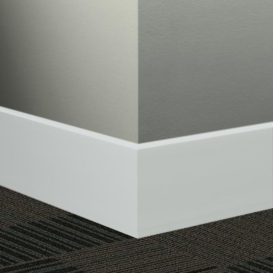 Millwork Contoured Wall Base Rubber Mandalay #VN1 White Slipper 3" x 8' (Pack of 7)