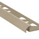 Moulure décorative pour bordure de céramique Pro-Coat arrondi aluminium à revêtement en poudre Titane mat - (8 mm) 5/16" x 8'