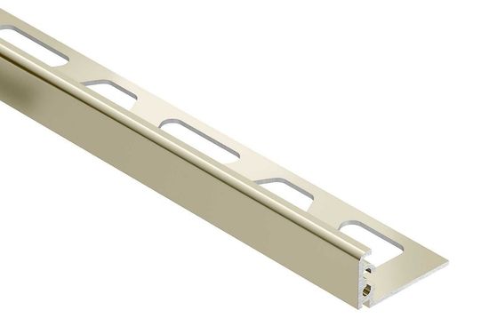 JOLLY Wall Tile Edge Trim Anodized Aluminum Polished Nickel 1/2" (12.5 mm) x 8' 2-1/2"