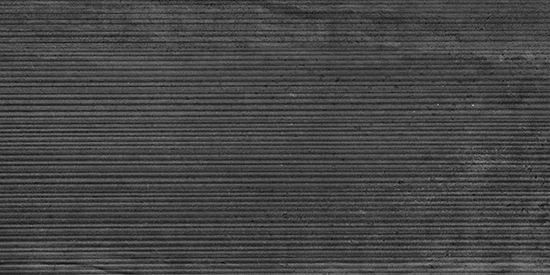 Tuiles plancher Reverso Black Texturé ligné 12" x 24"