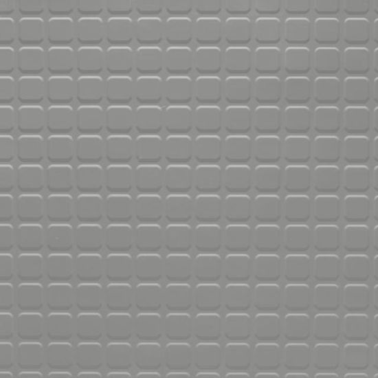 Rubber Tile Solid Color Raised Square #23 Vapor Grey 24" x 24"