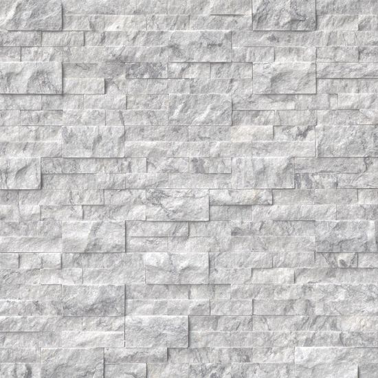 Tuiles murales Arabescato Carrara Blanc-Froid Splitface 6" x 24"