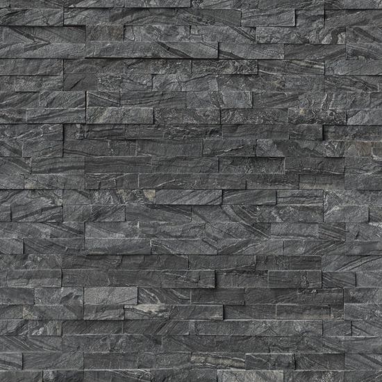Wall Tiles Glacial Black Splitface 6" x 24"