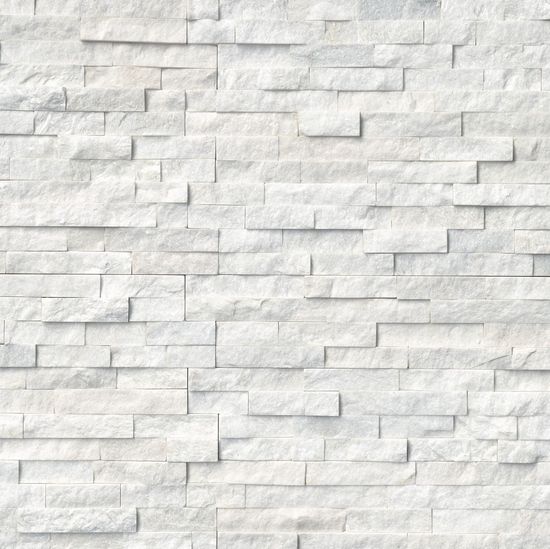 Wall Tiles Arctic White-Cool Splitface Corner 6" x 12" x 6"