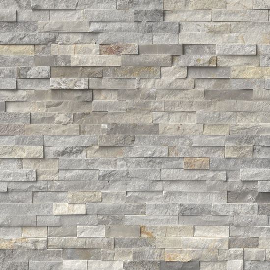 Wall Tiles Sunset Silver Gray-Light Splitface 6" x 24"