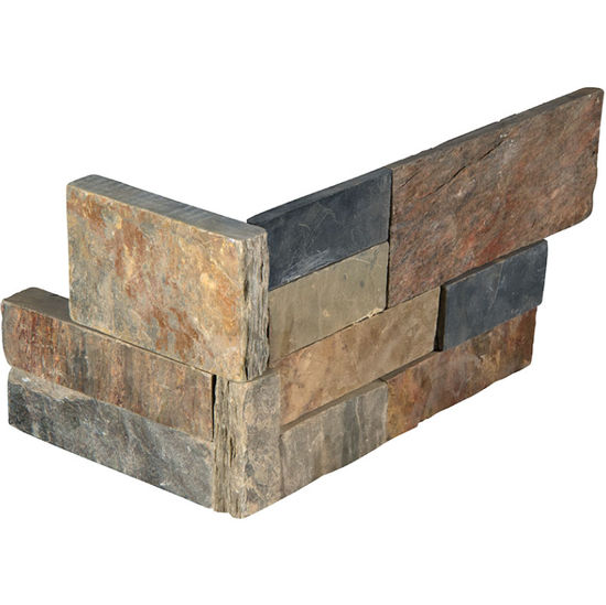 Wall Tiles RockMount Gold Rush Splitface Corner 6" x 18"