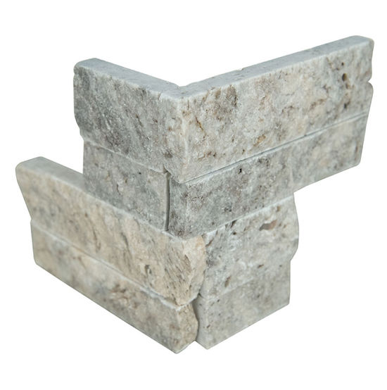Wall Tiles RockMount Silver Travertine Mini Splitface 4-1/2" x 16"