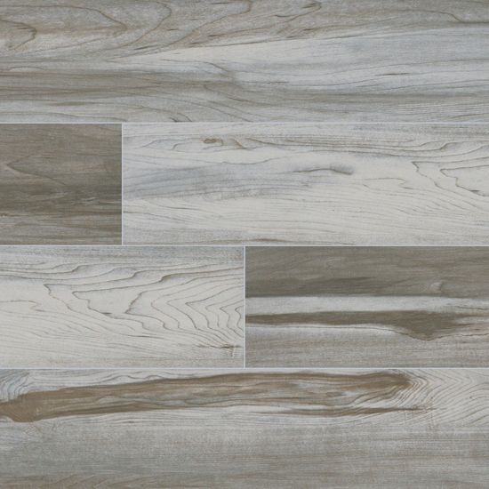 Tuiles plancher Carolina Timber Blanc Mat 6" x 24"
