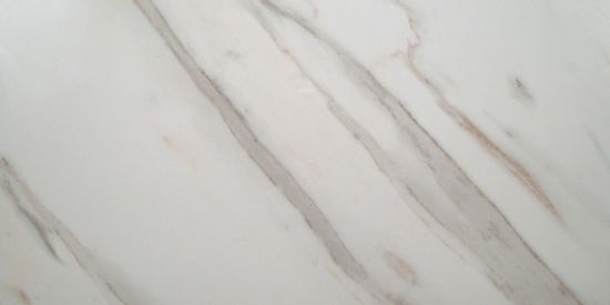 Tuiles plancher Pietra Calacatta Blanc-Froid Poli 12" x 24"