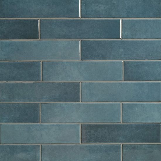 Wall Tiles Renzo Denim Blue Glossy 3" x 12"