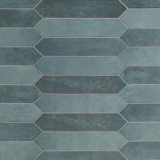Wall Tiles Renzo Denim Blue Glossy 2-1/2" x 13"