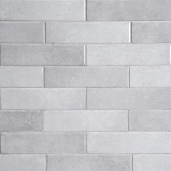 Wall Tiles Renzo Sterling Gray-Light Glossy 3" x 12"