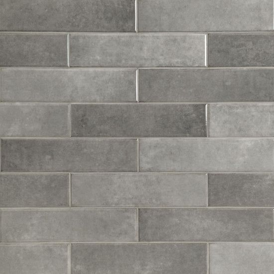 Wall Tiles Renzo Storm Gray-Dark Glossy 3" x 12"