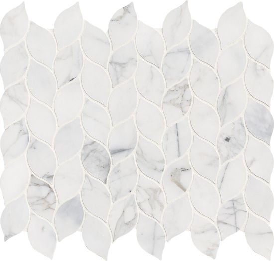 Mosaïque Calacatta Blanco Blanc-Froid Poli 11-1/2" x 13-1/2"