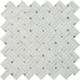 Mosaic Carrara Basketweave White-Cool Polished 12" x 12"