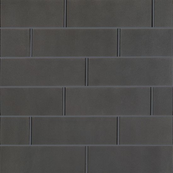 Wall Tiles Metallic Gray-Dark Glossy 4" x 12"