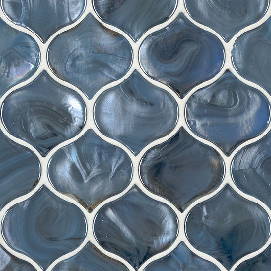 Mosaic Shimmer Blue Glossy 10" x 10"