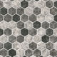 Hexagon Mosaic Urban Tapestry Gray-Dark Glossy 11" x 13"