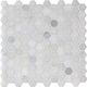 Hexagon Mosaic Greecian White-Cool Polished 11-1/2" x 12"