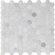 Hexagon Mosaic Greecian White-Cool Polished 11-1/2" x 12"