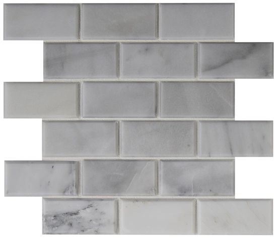 Mosaic Greecian White-Cool Pol Bev 12" x 12"