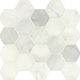 Hexagon Mosaic Greecian White-Cool Polished 12" x 13"