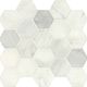 Mosaïque Hexagonale Greecian Blanc-Froid Poli 12" x 13"