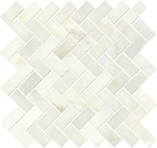 Mosaïque Greecian Blanc-Froid Poli 11-1/2" x 11-1/2"