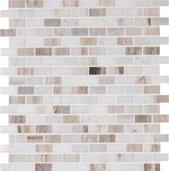 Mosaic Palisandro Mini White-Warm Polished 12" x 12"