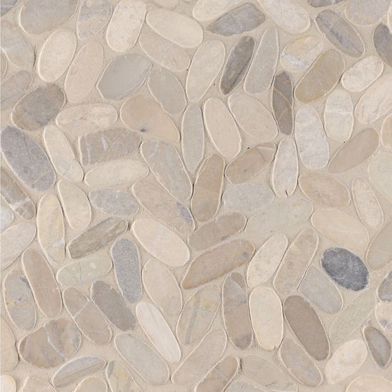 Mosaic Sliced Pebble Beige Tumbled 12" x 12"