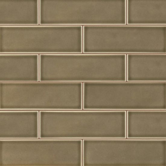 Wall Tiles Artisan Taupe Brown Glossy 4" x 12"
