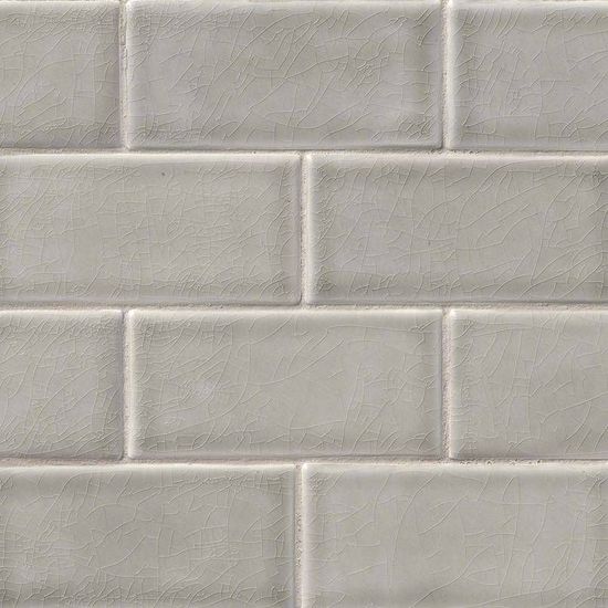 Wall Tiles Dove Gray-Light Glossy 3" x 6"