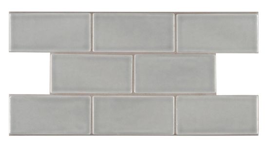 Wall Tiles Morning Fog Gray-Light Glossy 3" x 6"
