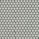 Mosaic Penny Round White-Cool Matte 11-1/2" x 11-1/2"