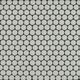 Mosaïque Penny Round Blanc-Froid Mat 11-1/2" x 11-1/2"