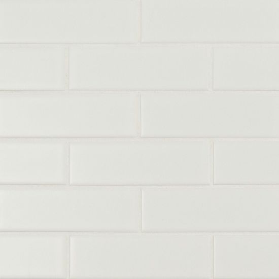 Mosaic Retro Brick White-Cool Matte 11" x 14-1/2"